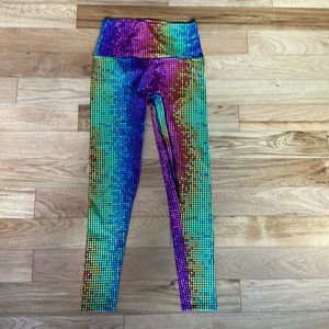 NWOT K-Deer leggings disco dot, size M
